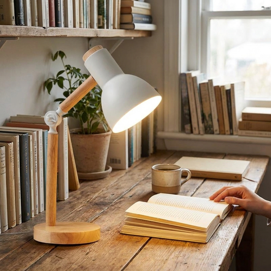 Nordic Wooden Desk Lamp