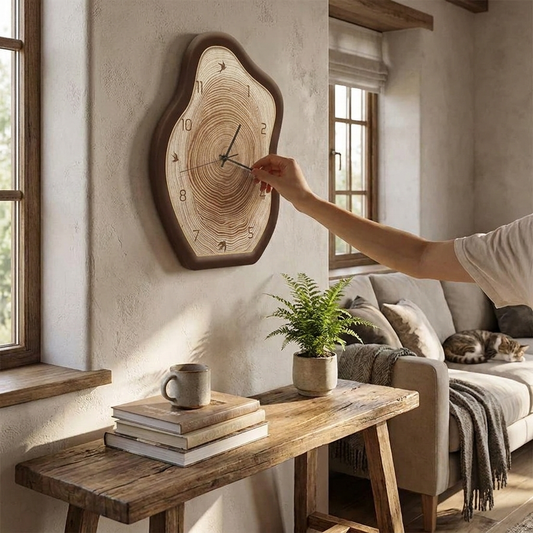 Rustic Growth Ring Clock