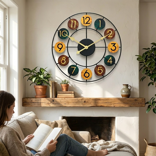 Vibrant Multicolor Metal Wall Clock
