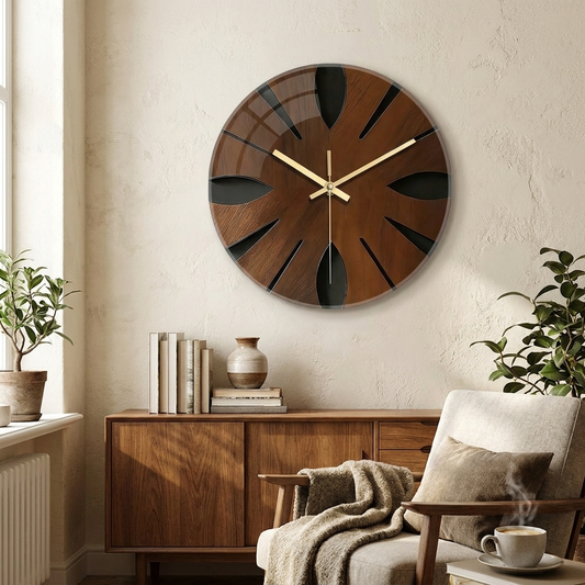 Elegant Artistic Wooden Wall Clock