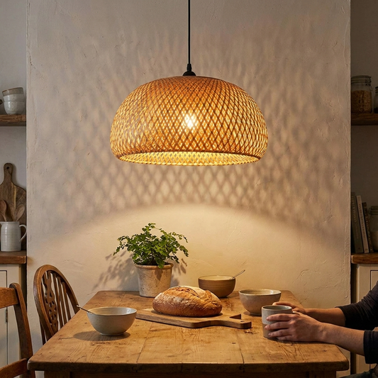 Eco-Chic Bamboo Pendant Lamp