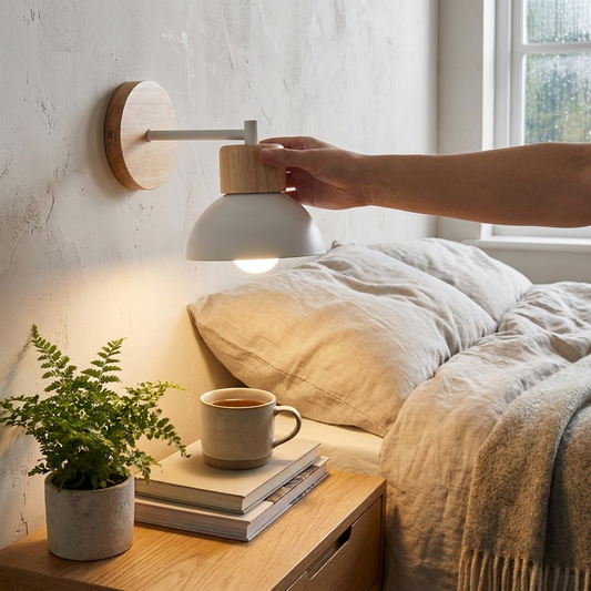Wood & Metal Wall Lamp