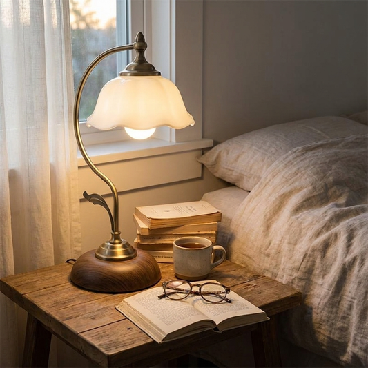 Elegant Vintage Goose-Neck Table Lamp