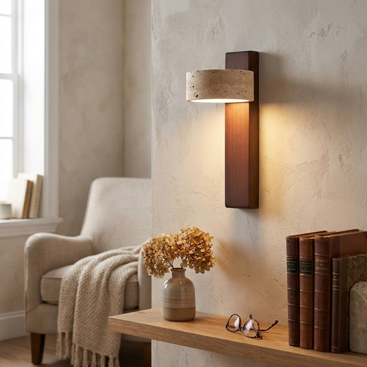 Elegant Travertine Wall Lamp