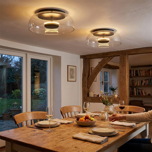 Glass Bowl LED Flush-Mount Ceiling Light