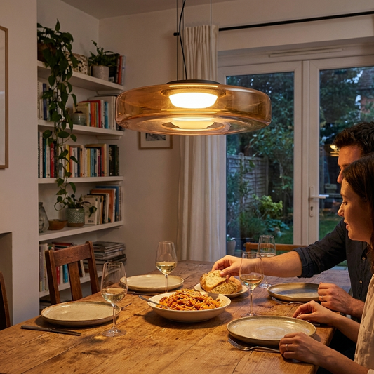 Elegant Glass Pendant Lamp Bauhaus