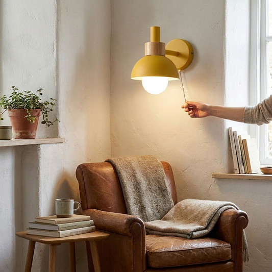 Nordic Wood Accent Wall Lamp
