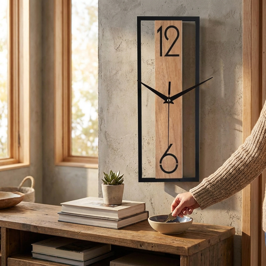 Sleek Modern Rectangular Wall Clock