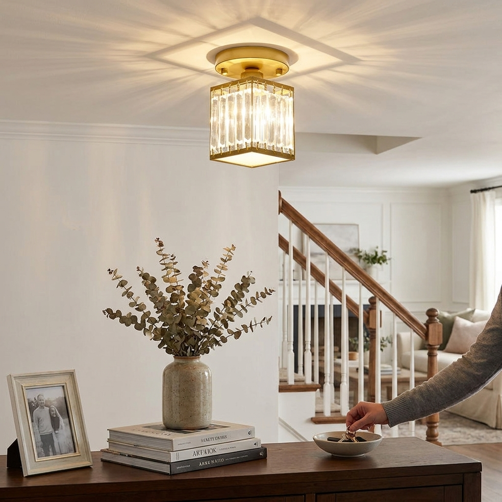 Crystal Foyer Ceiling Light