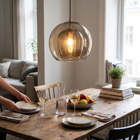 Sleek Contemporary Glass Pendant Light