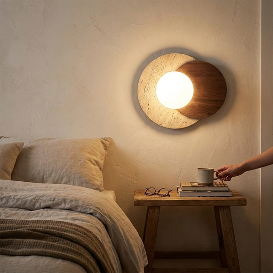 Wabi-Sabi Stone Wall Lamp
