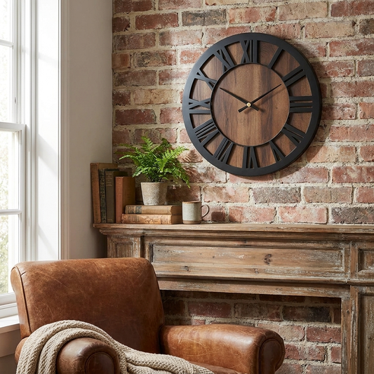 Elegant Vintage Wooden Wall Clock