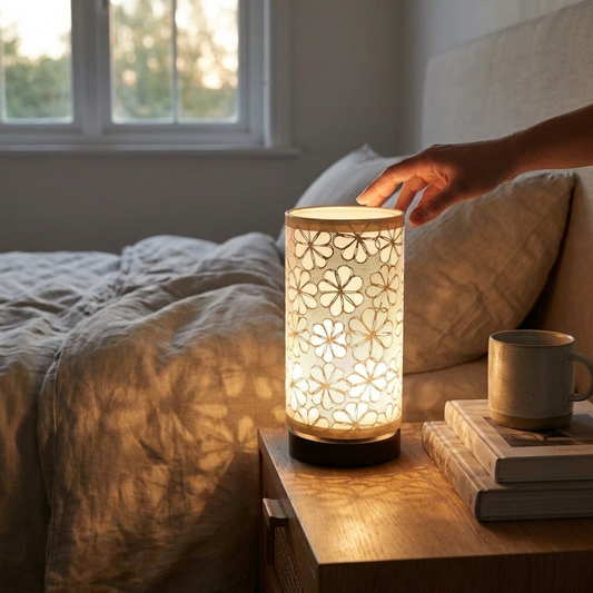 Floral USB Table Lamp