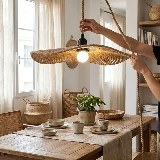 Handwoven Paper Rope Ceiling Light Shade