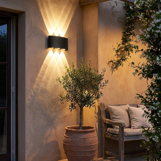 Sleek Dual-Beam LED Wall Light