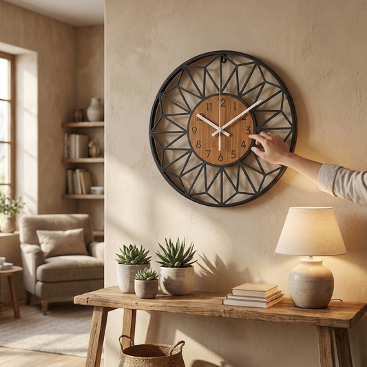 Sleek Modern Metal Wall Clock