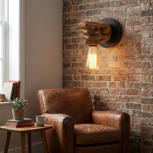 Industrial Hand Wall Lamp