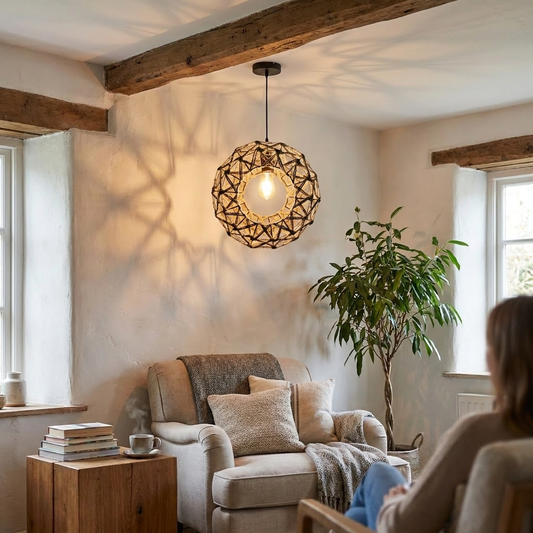 Bohemian Hemp Rope Ceiling Light