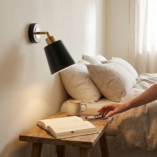 Sleek Modern Metal Wall Sconce Adjustable Arm