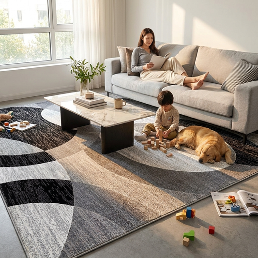 Orbit Weave Geometric Rug