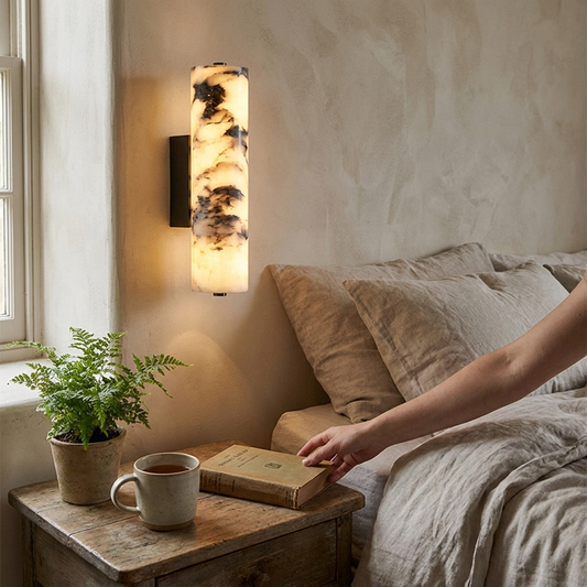 LuxeStone Marble Wall Lamp