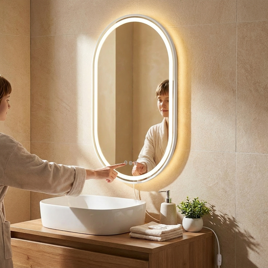 LumoOval Oval LED Bathroom Mirror