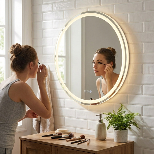LuvoRound Round LED Bathroom Mirror