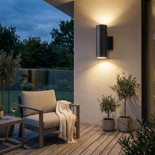 Sleek Modern Outdoor Wall Light Up Down