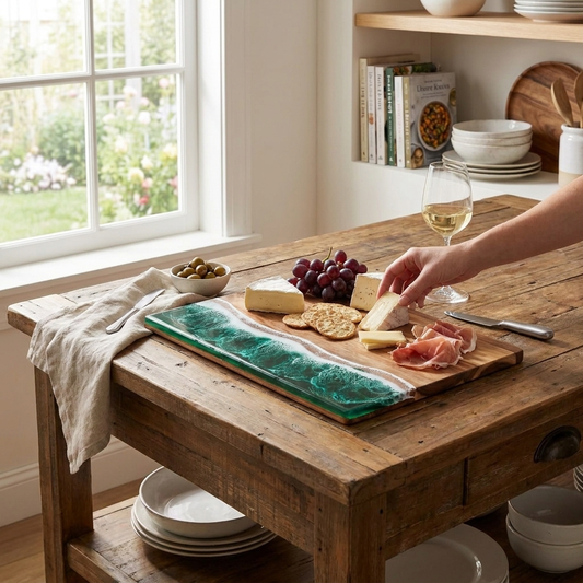 Wave-Pattern Resin Cutting Board
