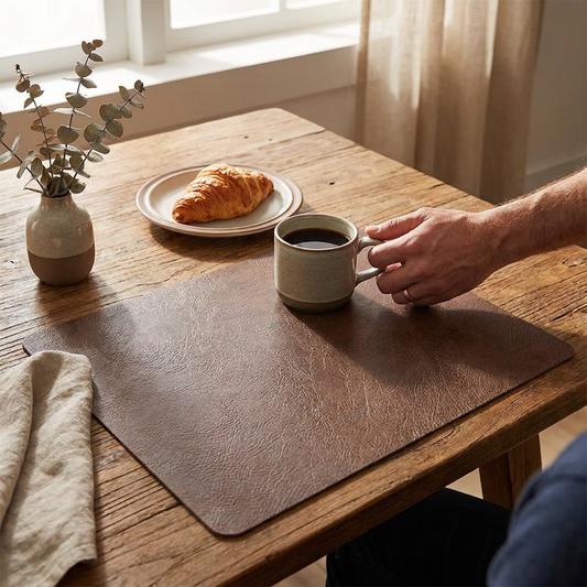 DuoMat Double-Sided Faux Leather Placemats
