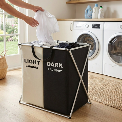 TriSort 3-Section Laundry Hamper