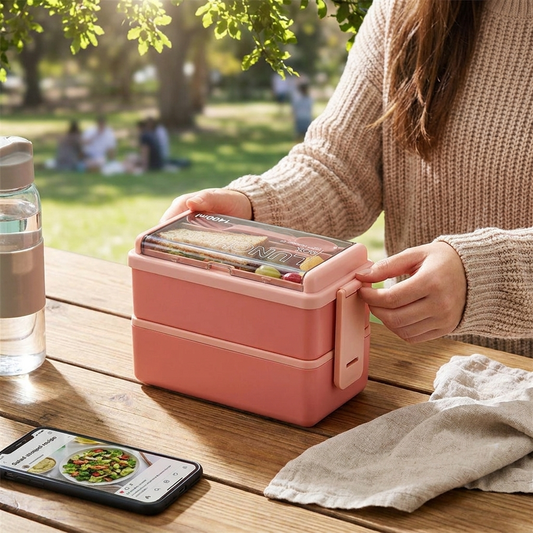 1400ml Double-Layer Bento Box