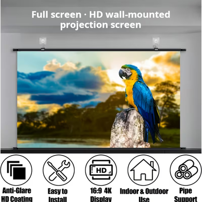 HD Widescreen Projector Screen for Movies & Sports Viewing – Home Theater Quality