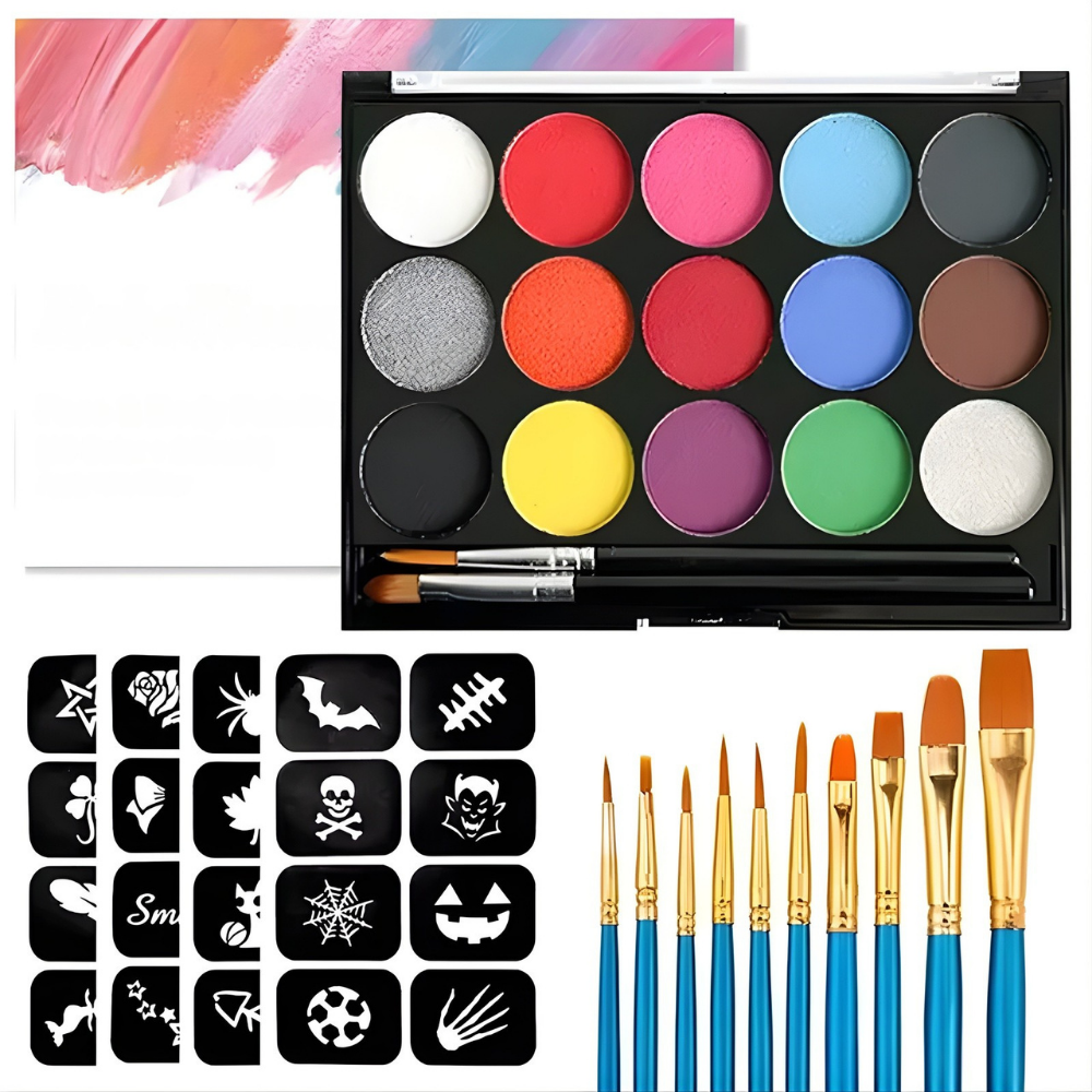 Body Paint Kit for Kids - Safe, Non-Toxic Colors for Parties & Festivals