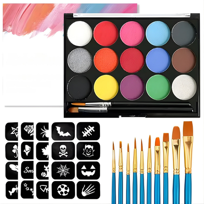 Body Paint Kit for Kids - Safe, Non-Toxic Colors for Parties & Festivals