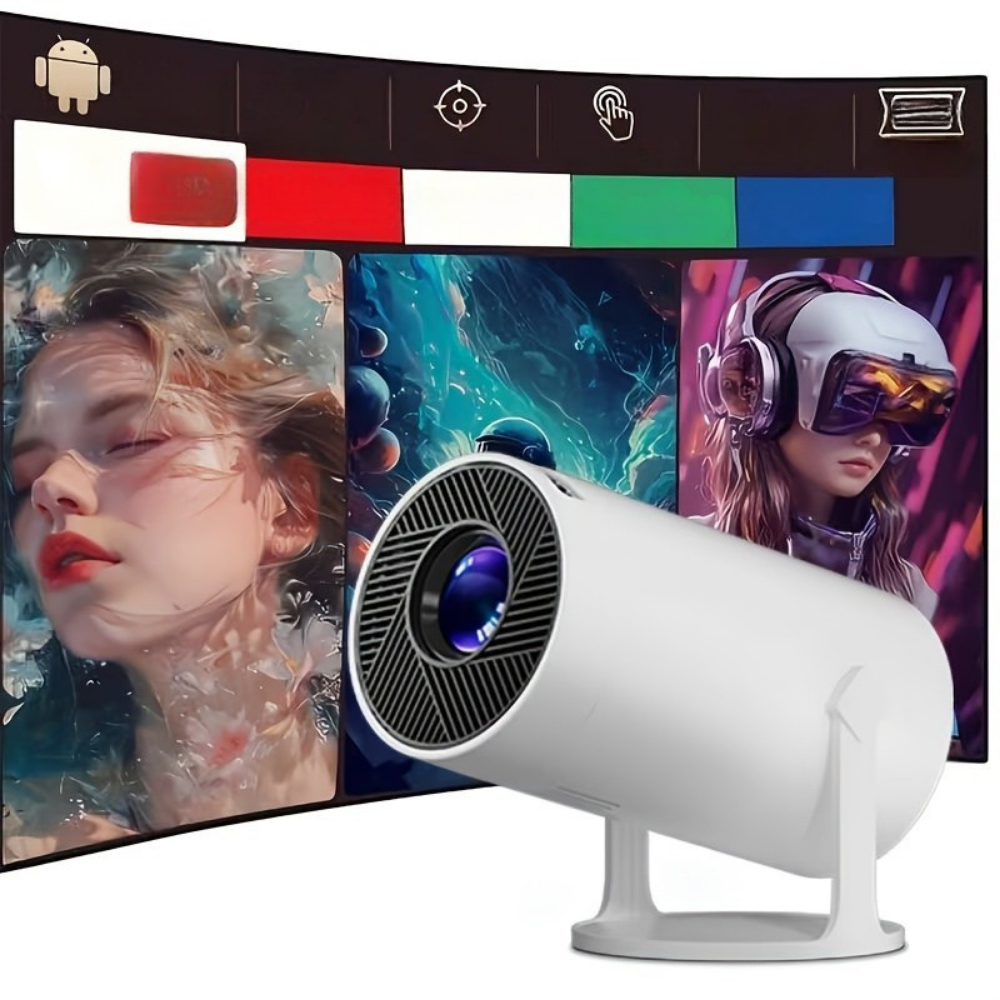 Compact 1080P Portable Projector — Wireless Streaming, 180° Rotation