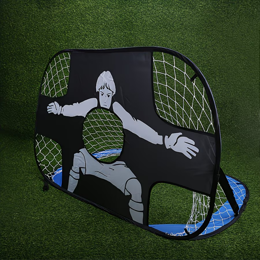 Foldable Portable Soccer Goal with Target Net for Training and Practice