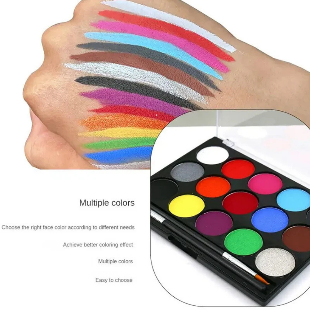 Body Paint Kit for Kids - Safe, Non-Toxic Colors for Parties & Festivals