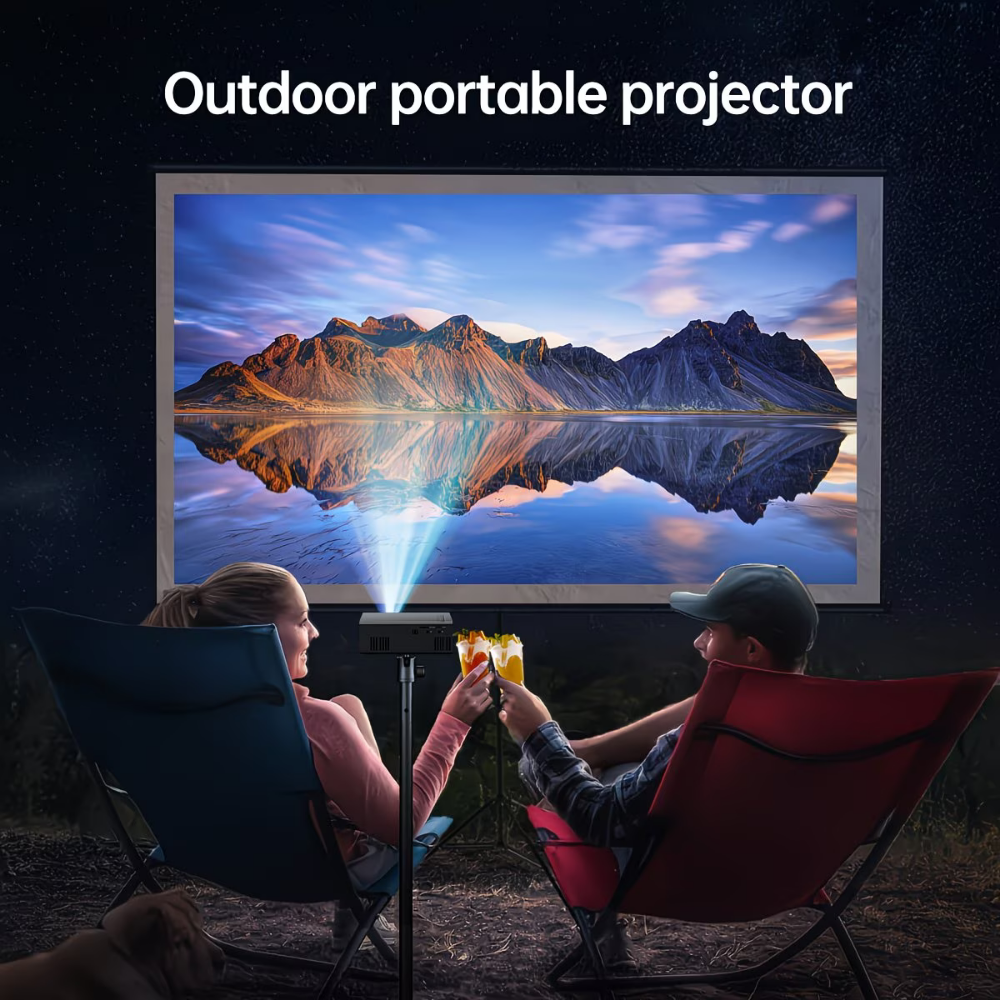 1080P Portable Mini Projector – Compact, Home Theater Quality