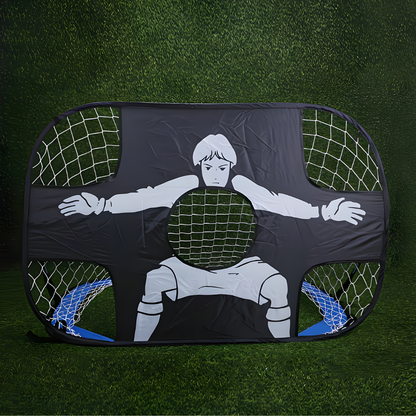 Foldable Portable Soccer Goal with Target Net for Training and Practice