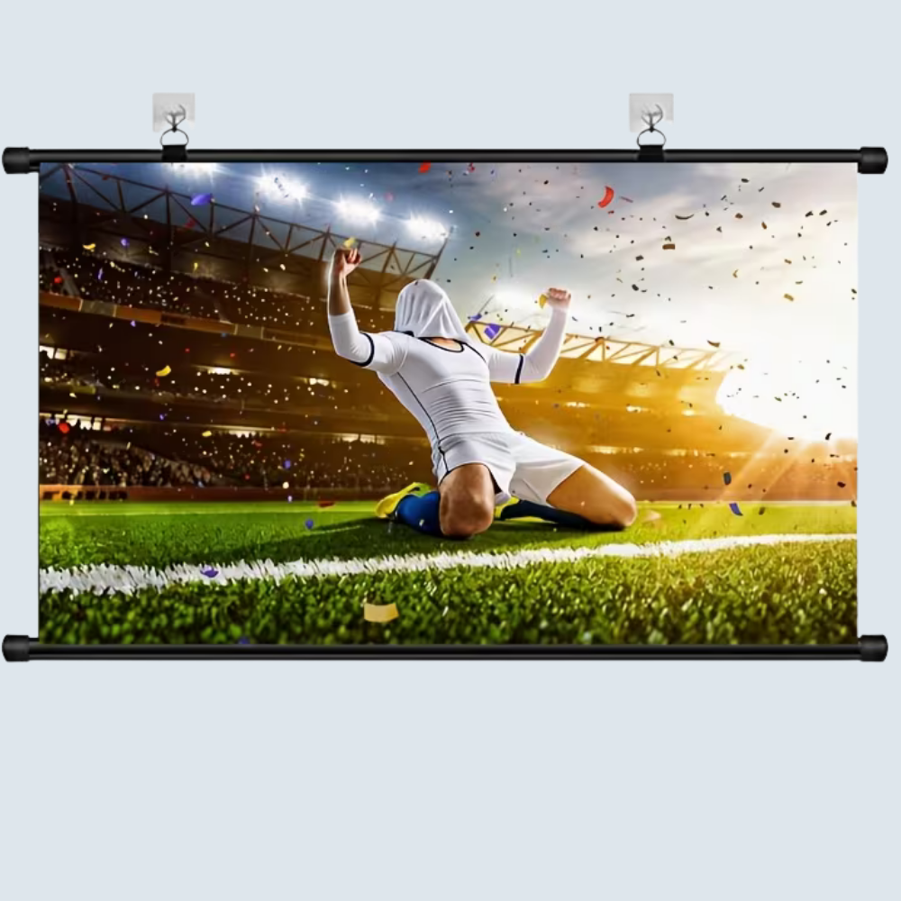HD Widescreen Projector Screen for Movies & Sports Viewing – Home Theater Quality