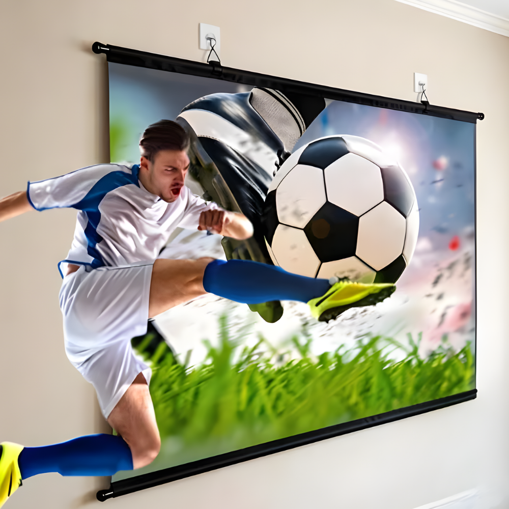 HD Widescreen Projector Screen for Movies & Sports Viewing – Home Theater Quality