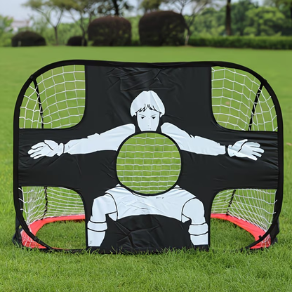 Foldable Portable Soccer Goal with Target Net for Training and Practice