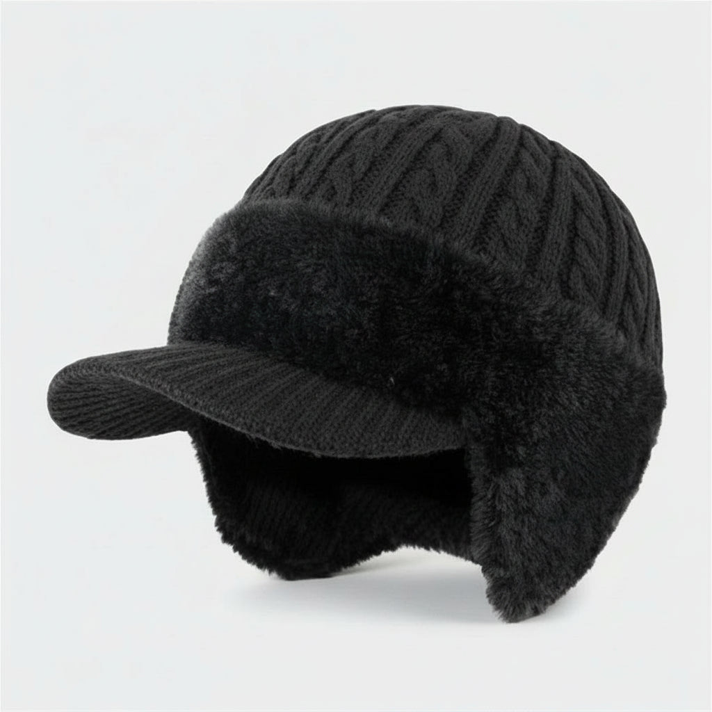 Fur-Lined Trapper Winter Hat with Windproof Ear Protection