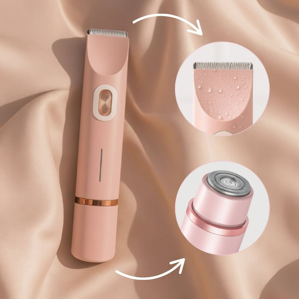 Electric Women's Shaver for Sensitive Skin - Waterproof Razor for Bikini Line