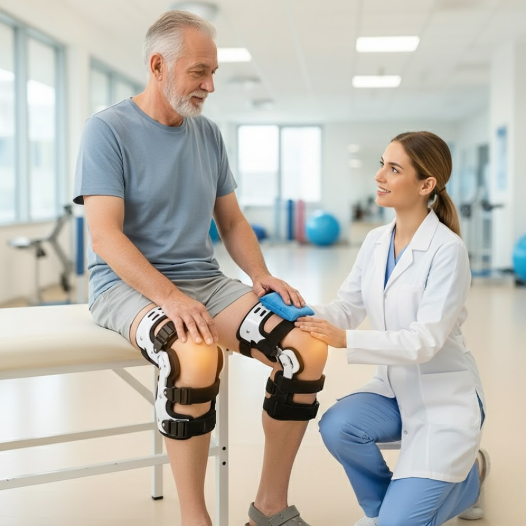 Adjustable Strap Knee Brace for Arthritis - Comfortable, Stable Knee Support