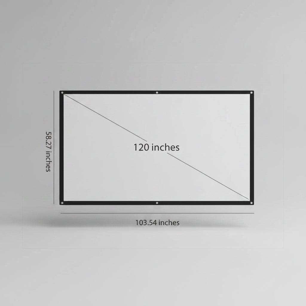 100-Inch Large Portable Foldable Projector Screen – Easy Setup for Home Theater and Outdoor Viewing