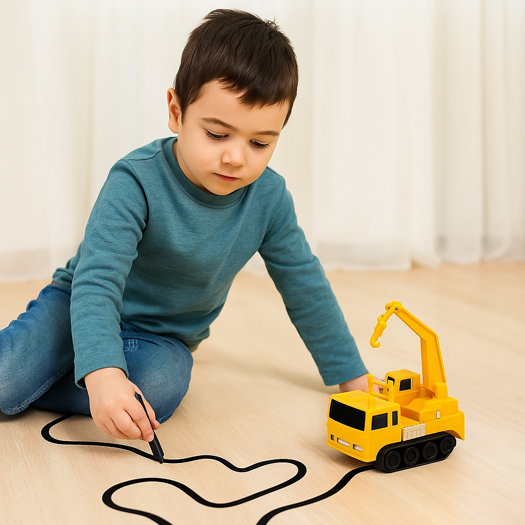 Creative Inductive Line-Following Toy Car Drawing Playset