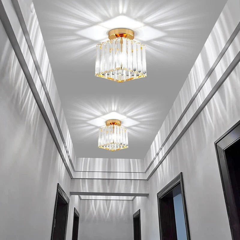 Crystal Ceiling Light: Elegant Corridor & Aisle Lighting