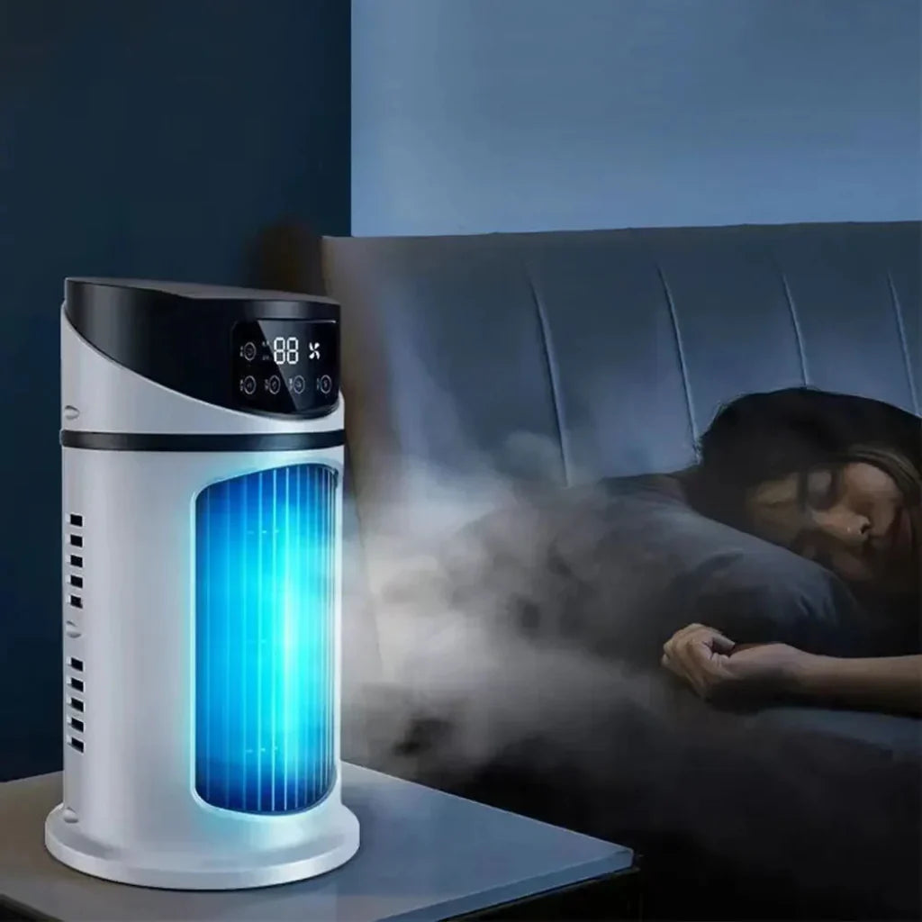Compact Portable Air Conditioner with Evaporative Cooler Fan – All-in-One Cooling Solution